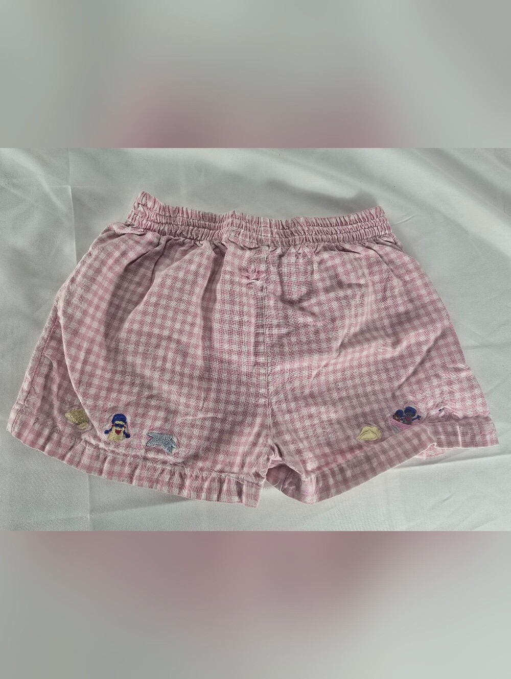 Nickelodeon Pink Gingham Elastic-Waist Kids Shorts